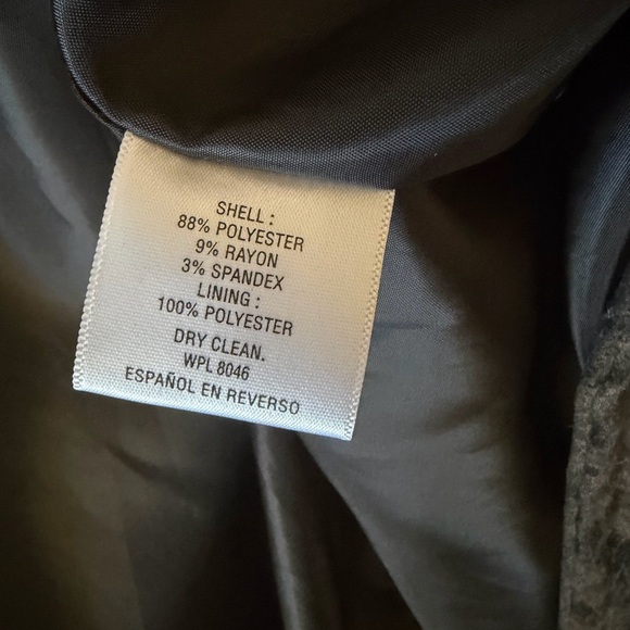 JM Collection Charcoal Swirl Pea Coat - Picture 4 of 8